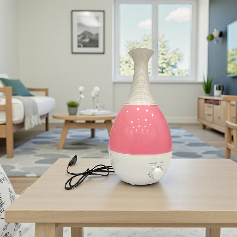 رطوبت‌ساز و بخور چراغ دار طرح کوزه حجم 2.6 لیتر