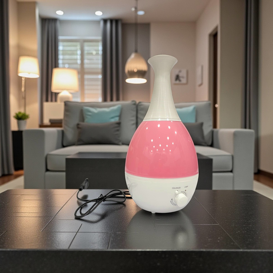 رطوبت‌ساز و بخور چراغ دار طرح کوزه حجم 2.6 لیتر