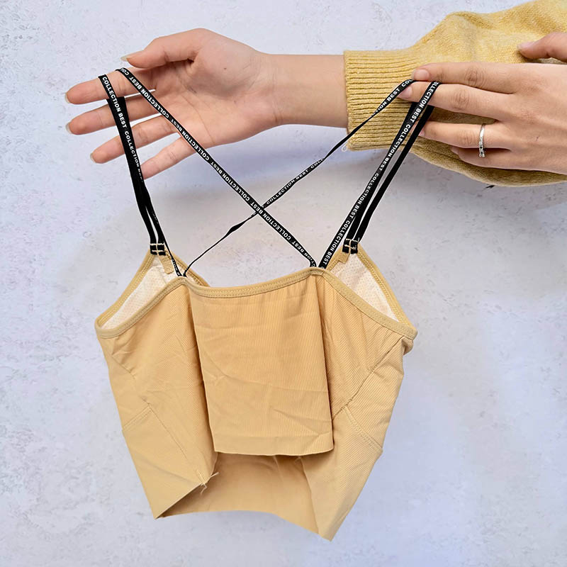 نیم‌ تنه کراپ زنانه وارداتی مدل اسپرت بندضربدری کد 2087