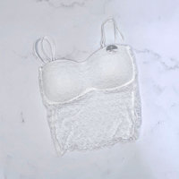 نیم‌ تنه کراپ زنانه وارداتی مدل حریر و گیپور کد 365