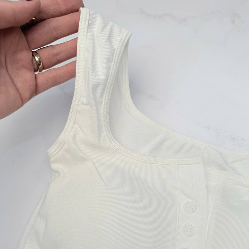 نیم‌ تنه کراپ زنانه وارداتی مدل اسپرت دکمه دار کد 1993