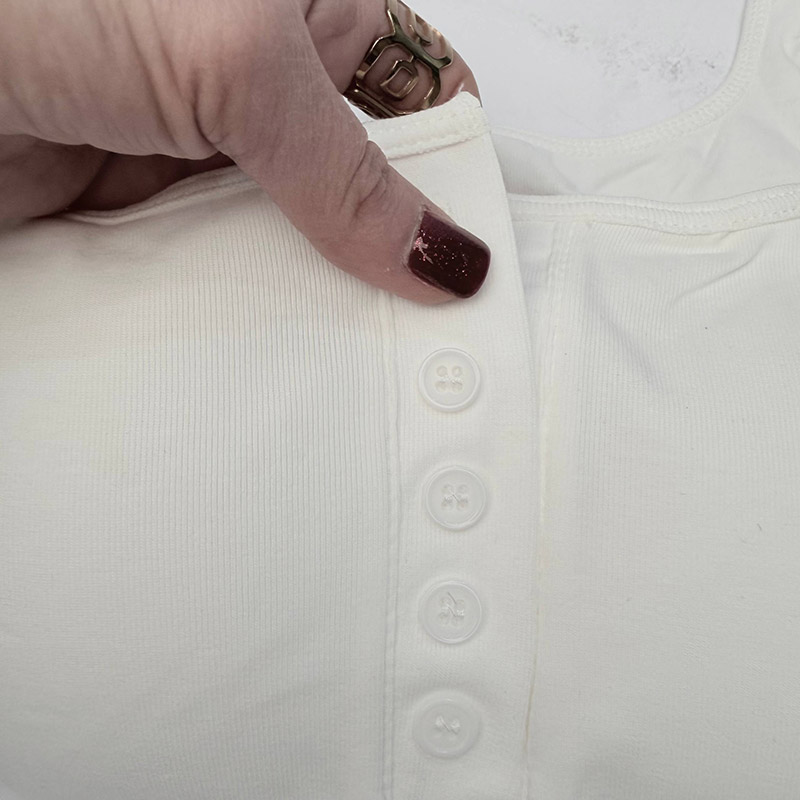 نیم‌ تنه کراپ زنانه وارداتی مدل اسپرت دکمه دار کد 1993