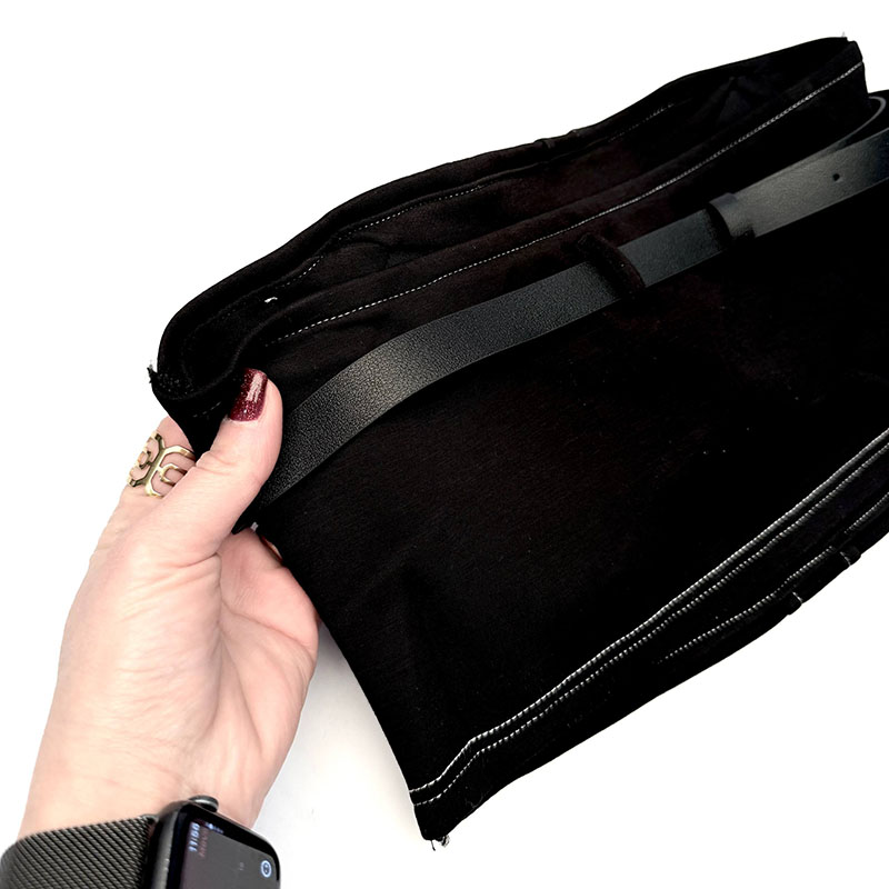 نیم‌ تنه کراپ زنانه وارداتی مدل کمربندی کد 2801