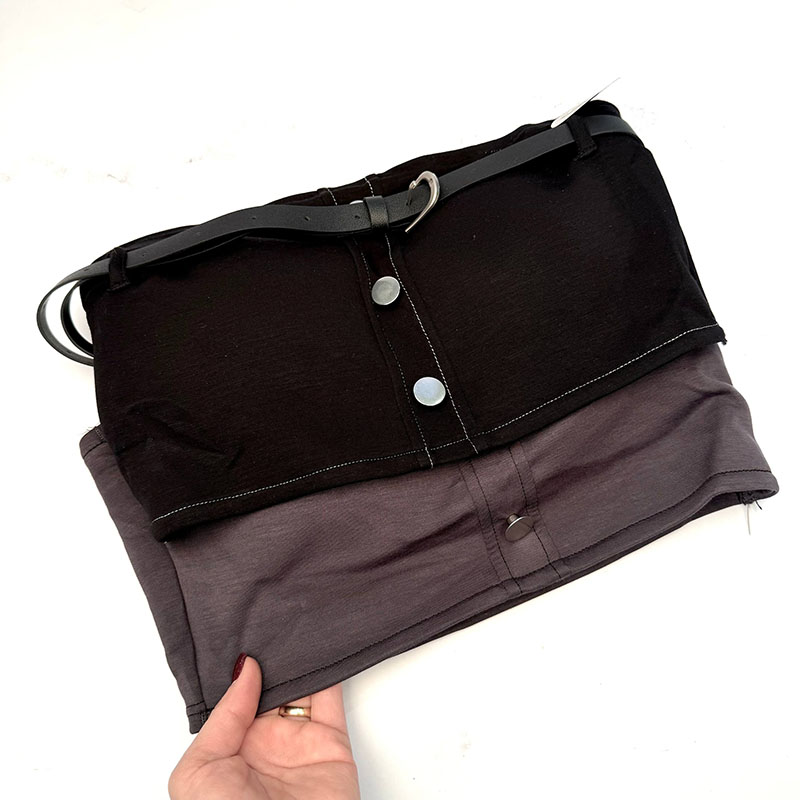 نیم‌ تنه کراپ زنانه وارداتی مدل کمربندی کد 2801