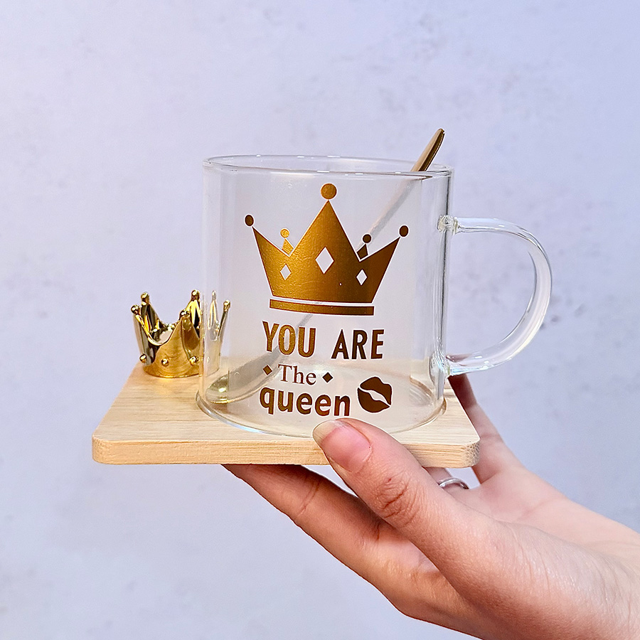 ماگ زیر چوبی بامبو قاشق دار مخصوص هدیه