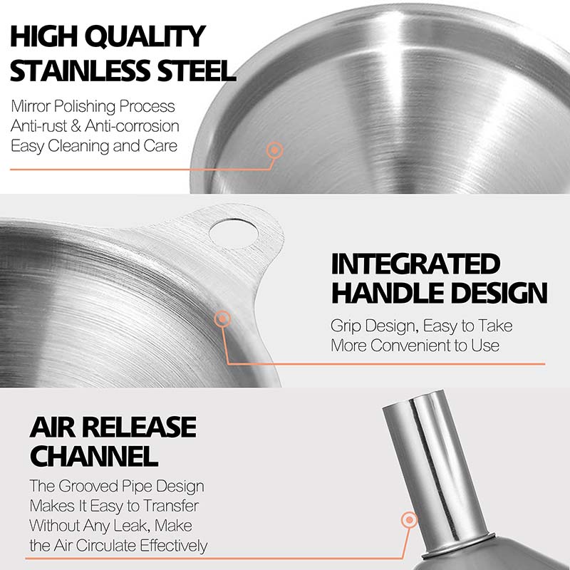 قیف استیل سه عددی شنگیا