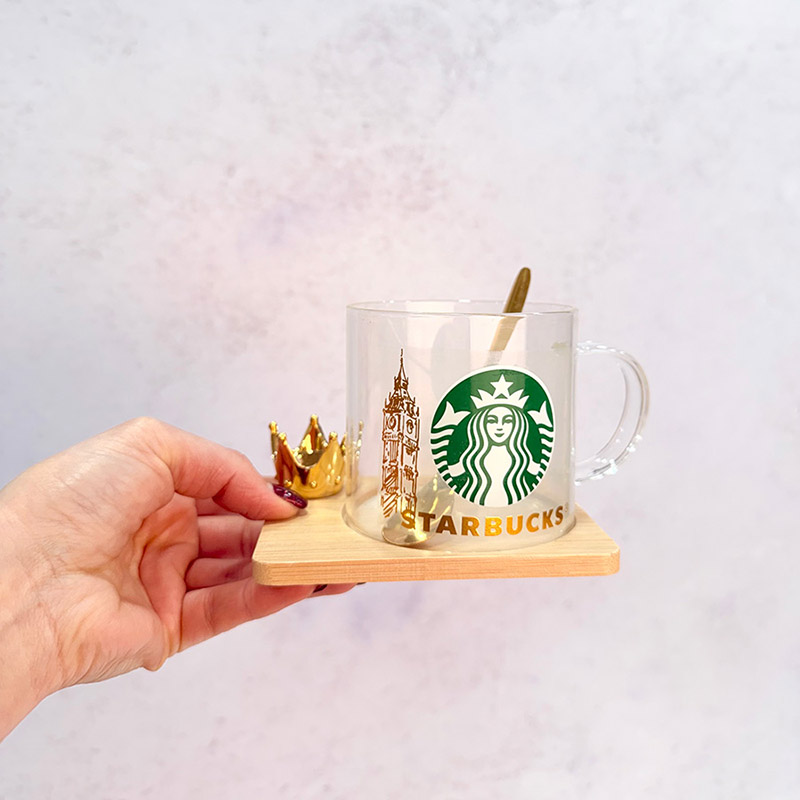 ماگ زیر چوبی بامبو قاشق دار مخصوص هدیه