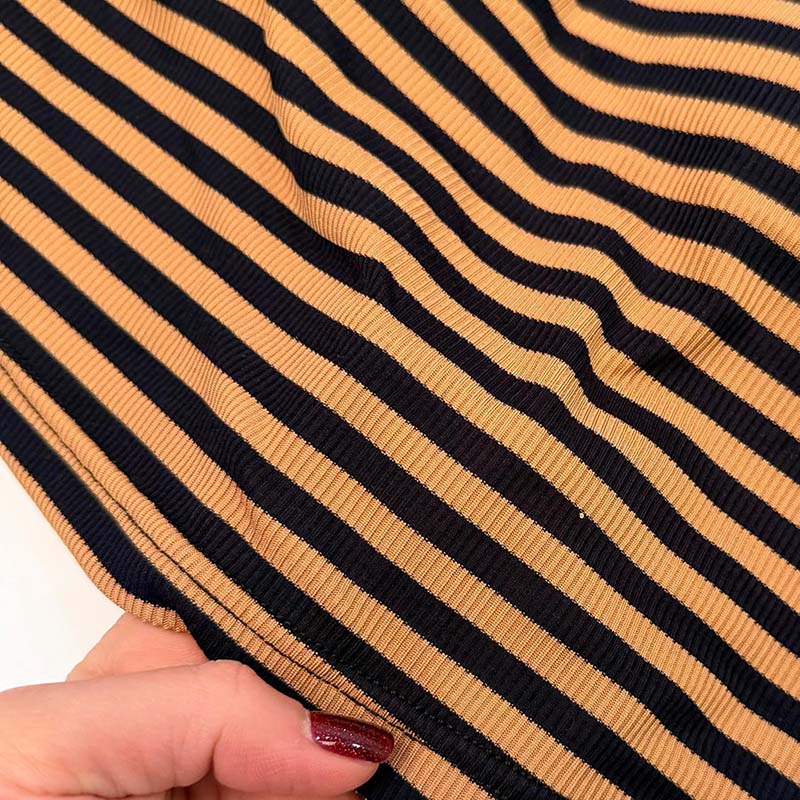 نیم‌ تنه کراپ زنانه وارداتی مدل راه راه کد 2381