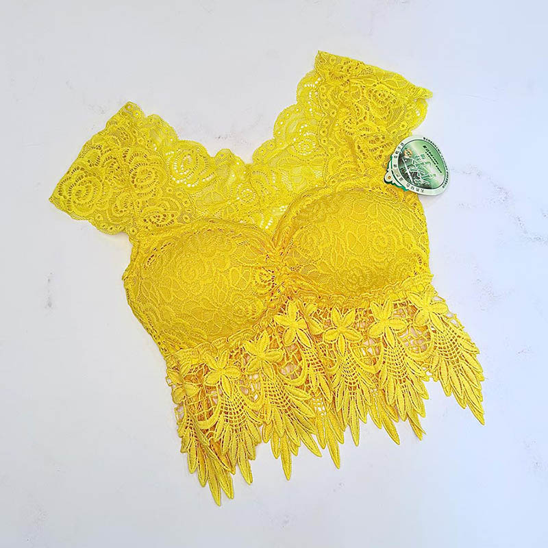 نیم‌ تنه کراپ زنانه وارداتی مدل تمام گیپور کد 116