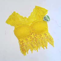 نیم‌ تنه کراپ زنانه وارداتی مدل تمام گیپور کد 116