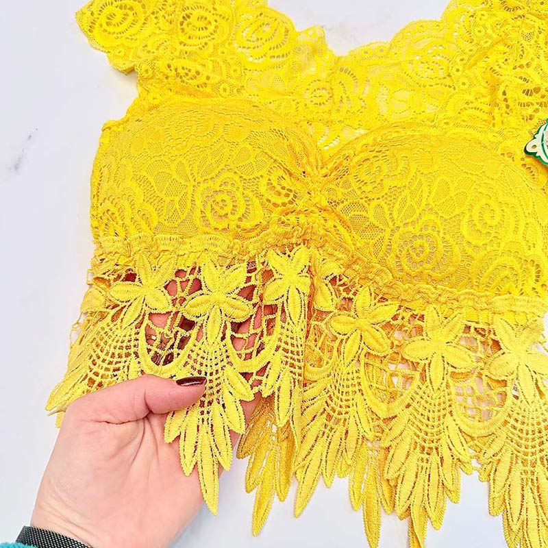 نیم‌ تنه کراپ زنانه وارداتی مدل تمام گیپور کد 116