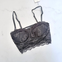 نیم‌ تنه کراپ زنانه وارداتی مدل بالکونی گیپوری پشت فانتزی کد 252