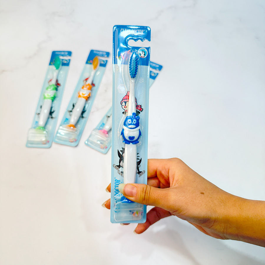 مسواک فانتزی عروسکی کودک طرح پنگوئن