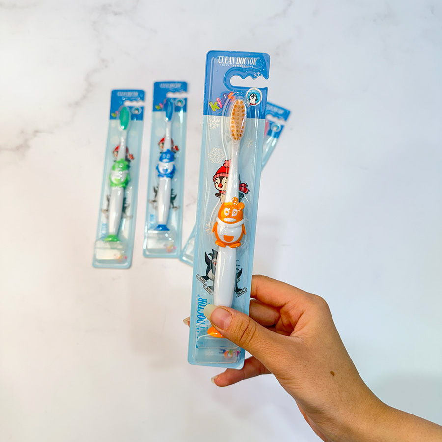 مسواک فانتزی عروسکی کودک طرح پنگوئن