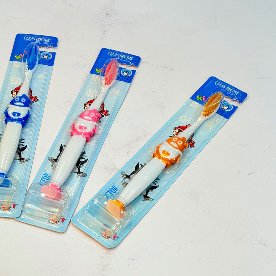 مسواک فانتزی عروسکی کودک طرح پنگوئن