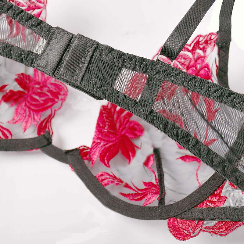 ست لباس زیر فانتزی شورت و سوتین شیشه‌ای برند SHEIN کد 247