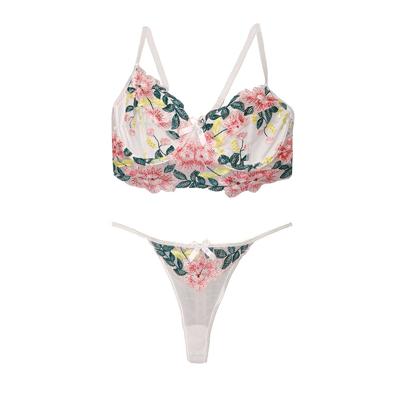 ست لباس زیر فانتزی شورت و سوتین فنردار برند SHEIN کد 110