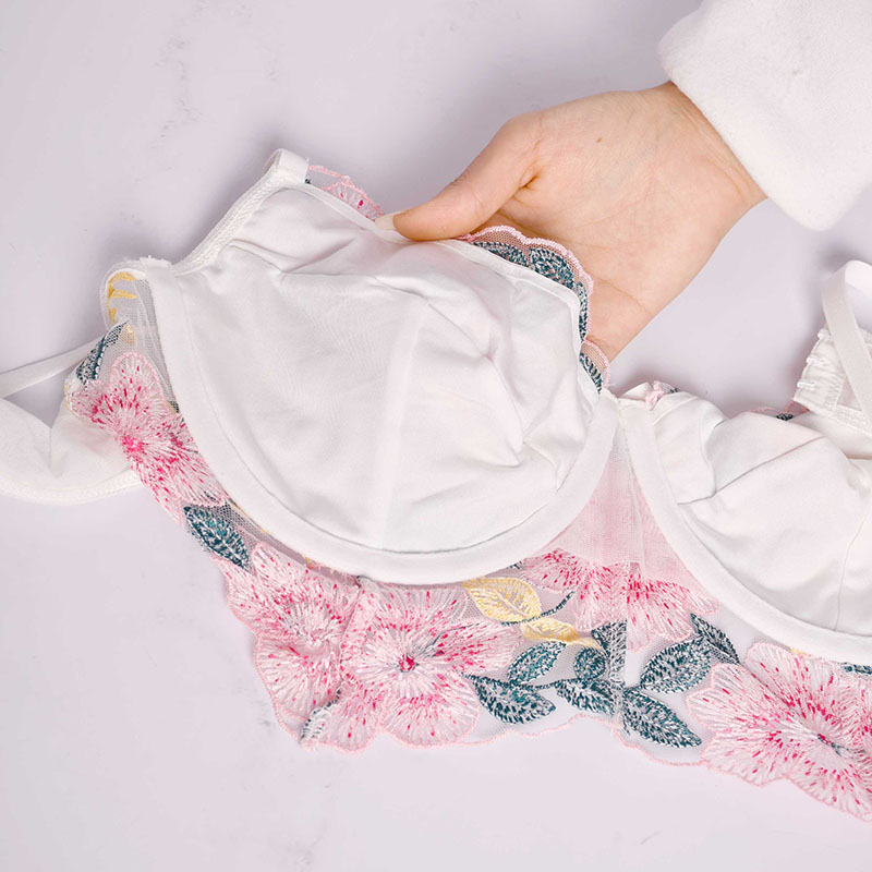 ست لباس زیر فانتزی شورت و سوتین فنردار برند SHEIN کد 110