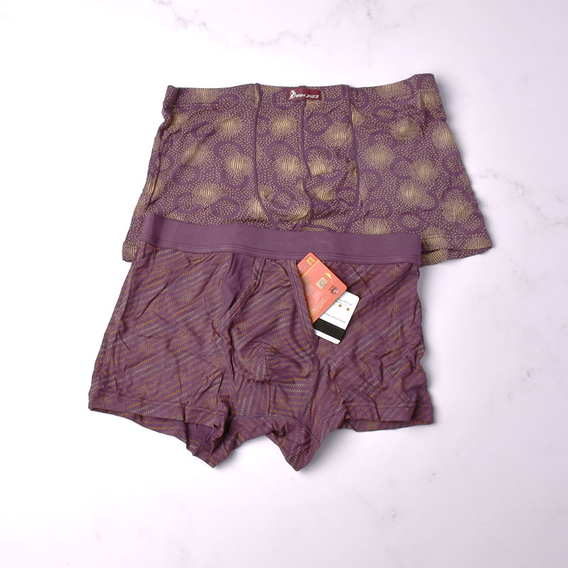 شورت باکسر مردانه طرح مودال خالدار Man Jazz بسته دو عددی