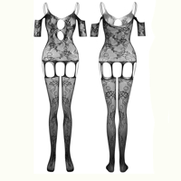 بادی زنانه فانتزی سرتاسری فاق باز کد 091