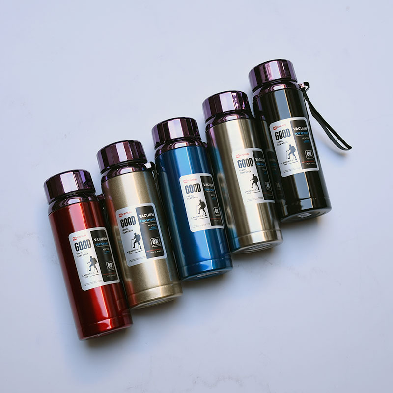 فلاسک کوهنوردی صافی دار درب بنفش استیل 316 درجه یک