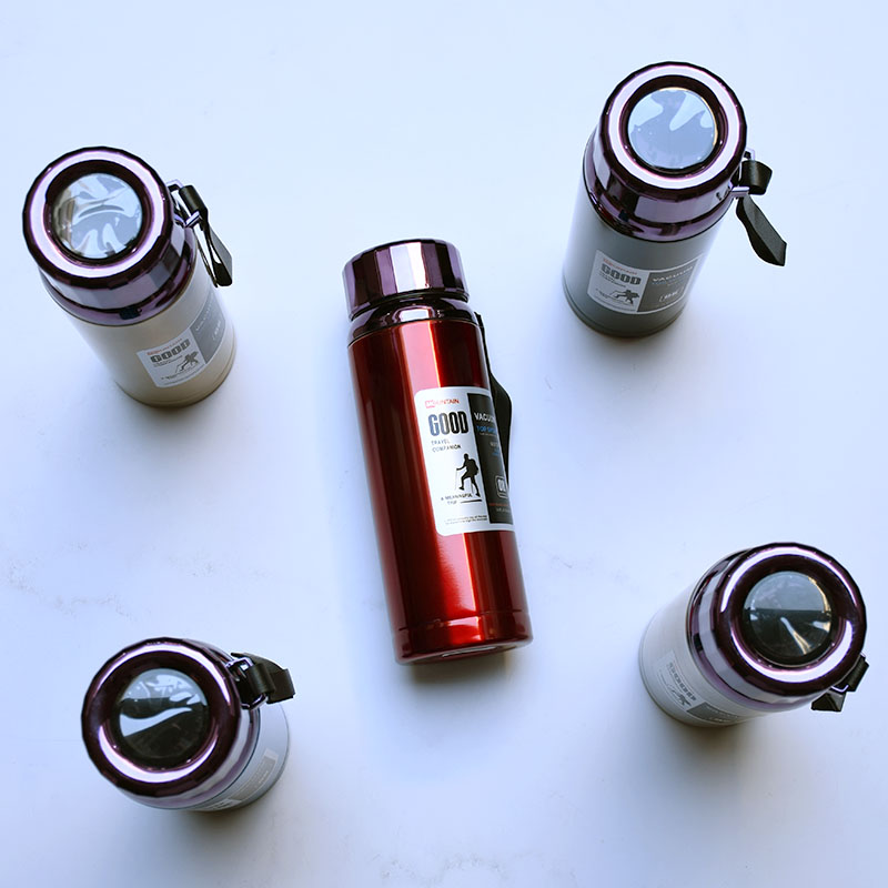 فلاسک کوهنوردی صافی دار درب بنفش استیل 316 درجه یک