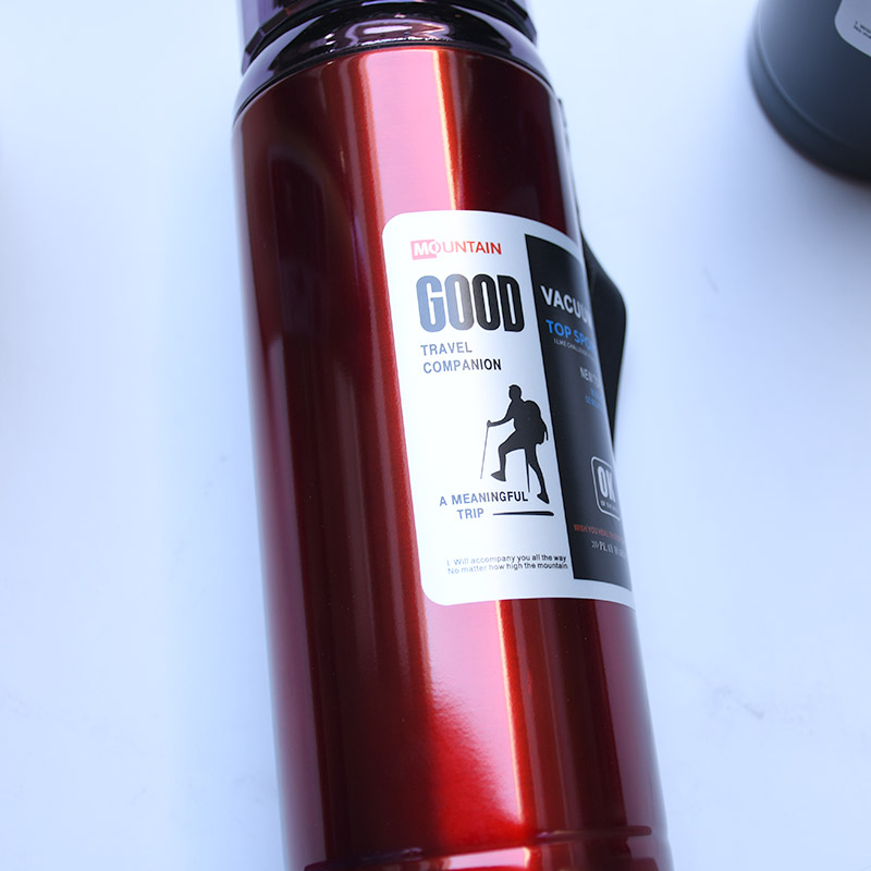 فلاسک کوهنوردی صافی دار درب بنفش استیل 316 درجه یک