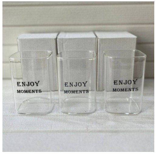 لیوان پیرکس مربع بدون دسته