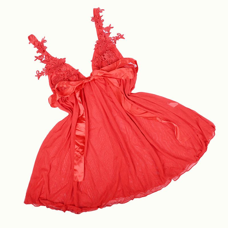 لباس خواب یک تکه طرح حریر و گیپور برند SHEIN کد 194