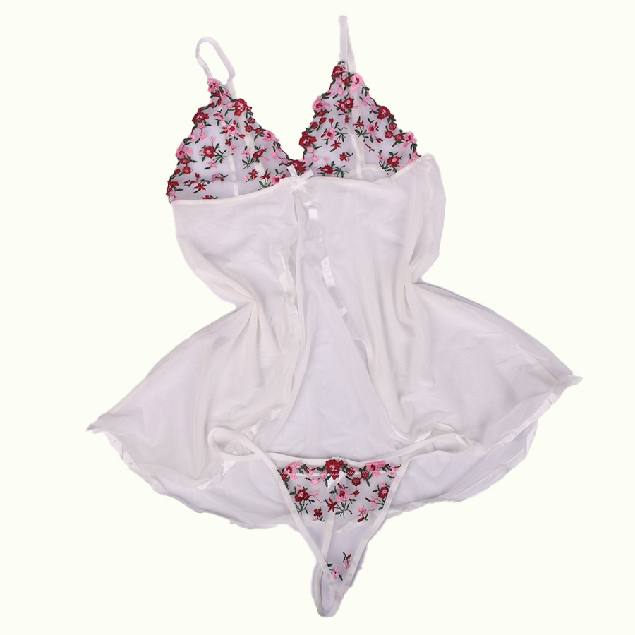 لباس خواب دو تکه طرح حریر و گیپور برند SHEIN کد 707