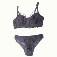 ست لباس زیر شورت و سوتین گیپوری هارنس دار برند HR کد 763