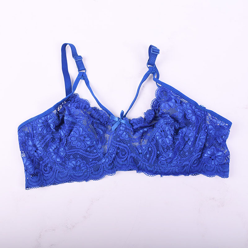 سوتین نخی زنانه گیپوری فنردار کاپ B برند HR کد 264