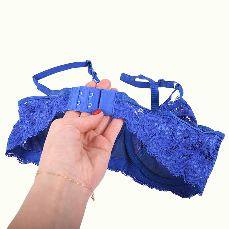 سوتین نخی زنانه گیپوری فنردار کاپ B برند HR کد 264