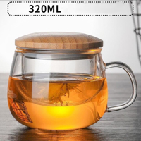 لیوان پیرکس درب بامبو