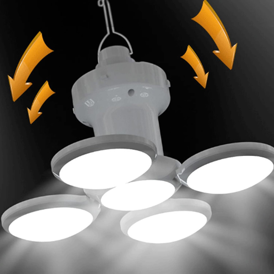 لامپ LED اضطراری 5 پر خورشیدی و شارژی