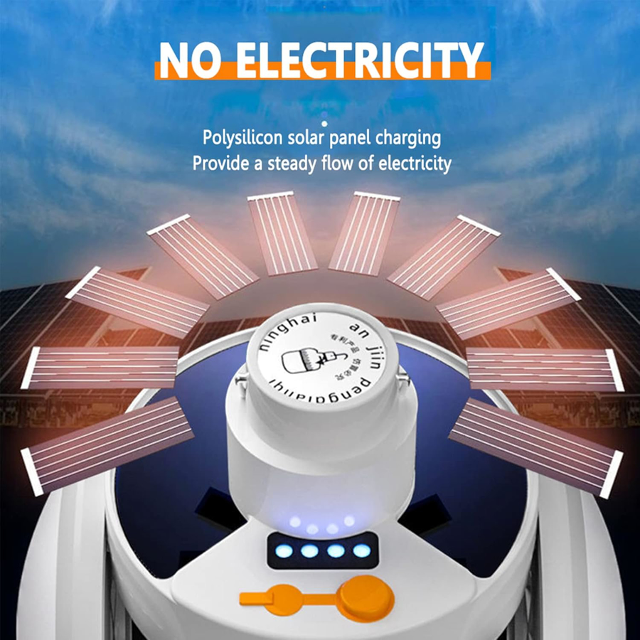 لامپ LED اضطراری 5 پر خورشیدی و شارژی