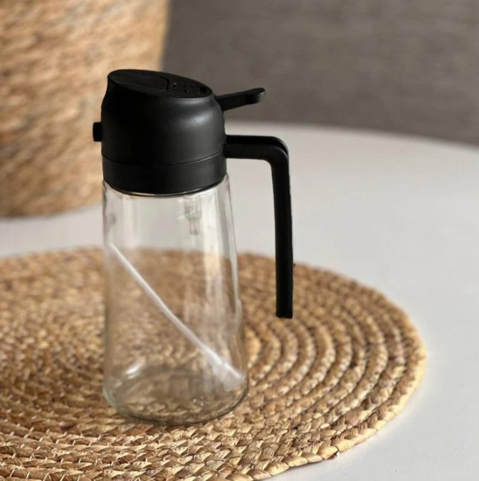 اسپری روغن شیشه ای دسته دار دو حالته ظرفیت 470ml