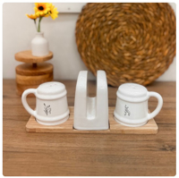 ست چهار تکه سرامیکی سرو و پذیرایی کالاشیک