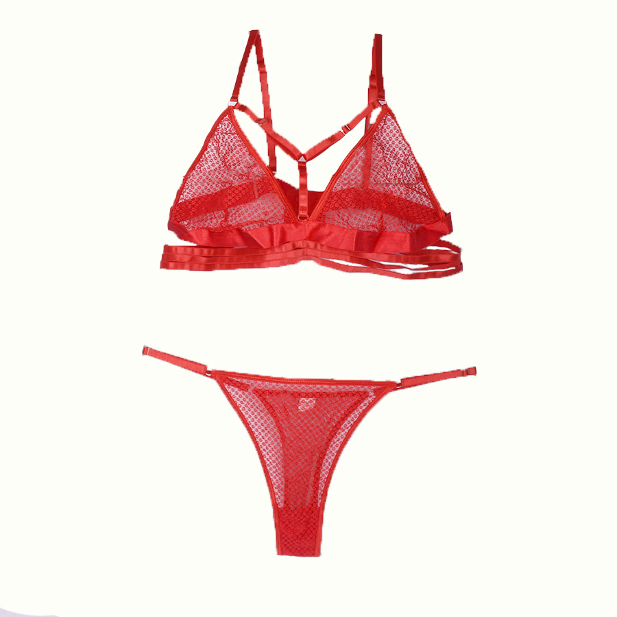 ست لباس زیر فانتزی شورت و سوتین توری برند SHEIN کد 108