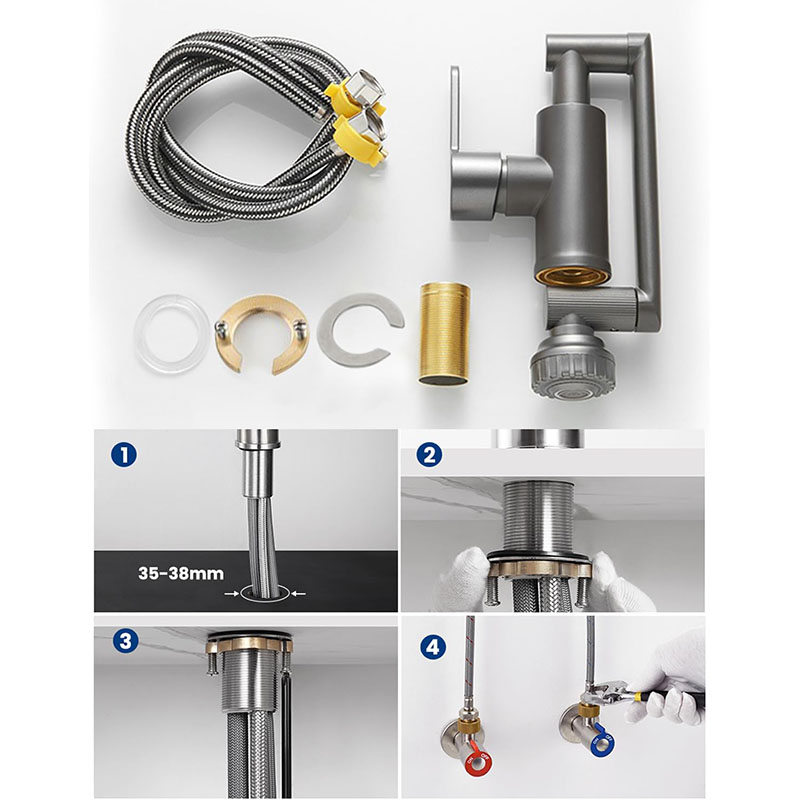 شیر سه محوره روشویی و ظرفشویی