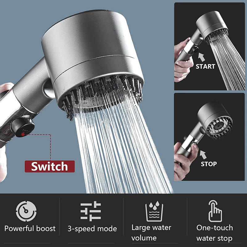 سردوش ماساژوری سر سیلیکونی آجدار