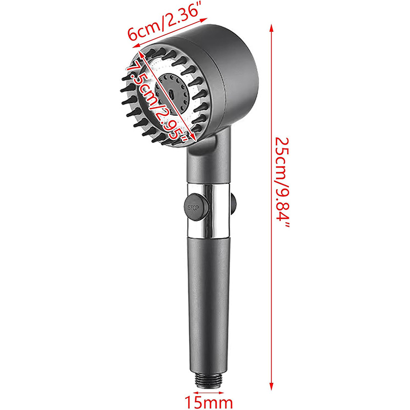 سردوش ماساژوری سر سیلیکونی آجدار
