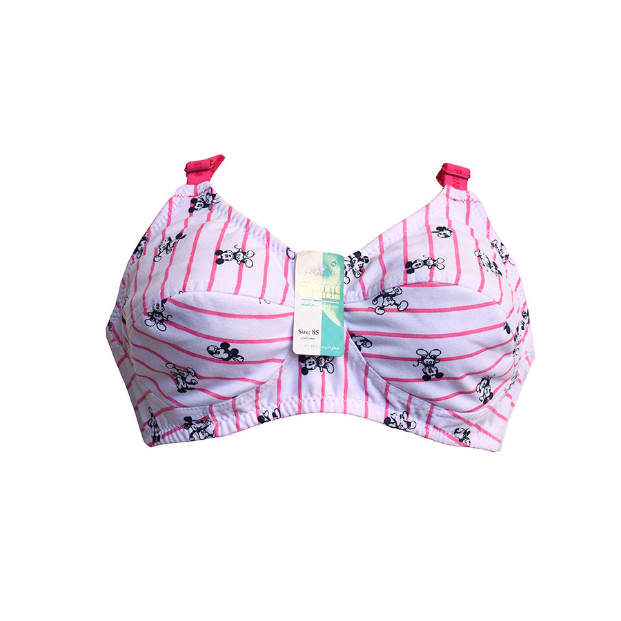 سوتین نخی ضد حساسیت بدون فنر و بدون اسفنج طرح دار فانتزی