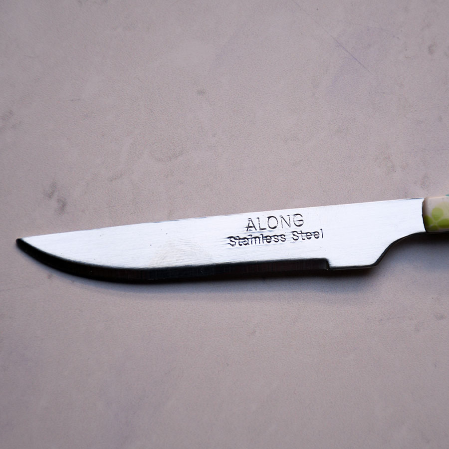 کارد میوه خوری استیل برند ALONG طرح دسته گلدار 12 عددی