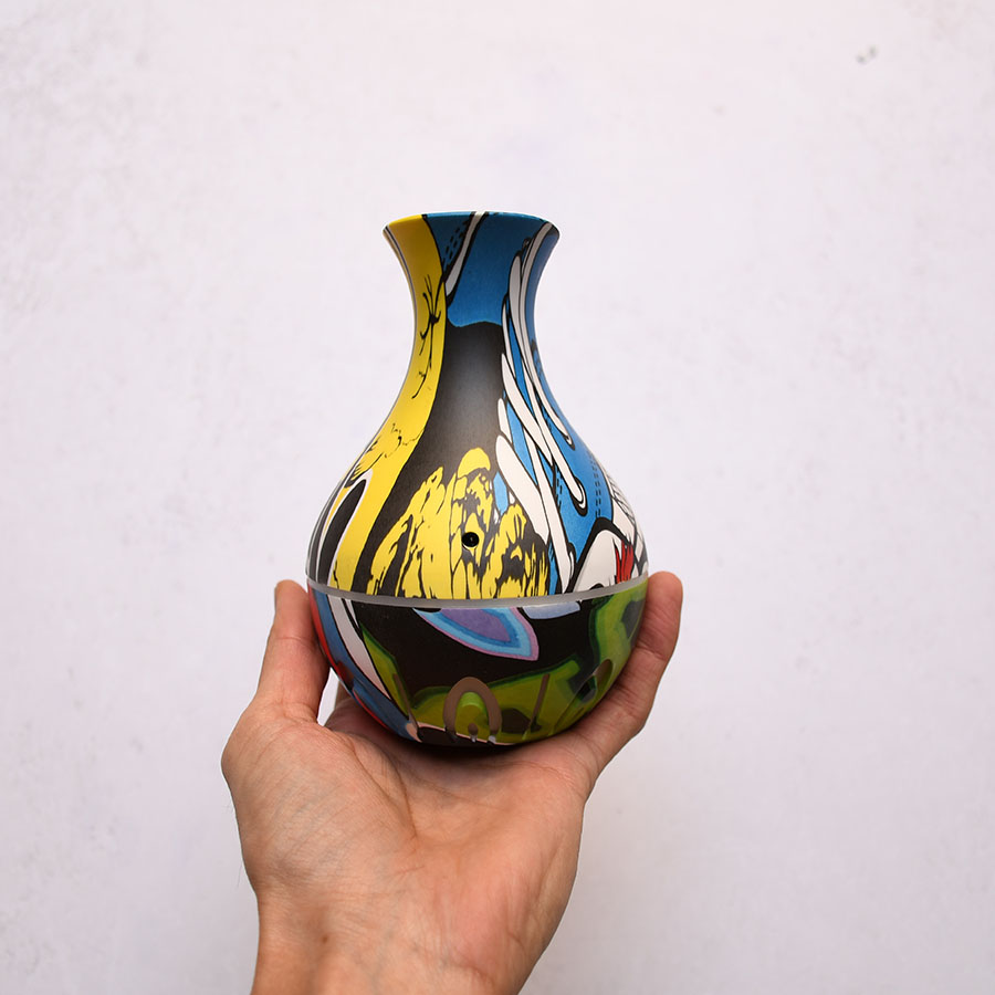 رطوبت‌ساز و بخور طرح کوزه سایکو رنگی ظرفیت 130ml