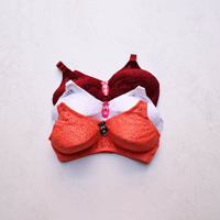 سوتین دانتل ابری سبک مدل بدون فنر HR کد 12