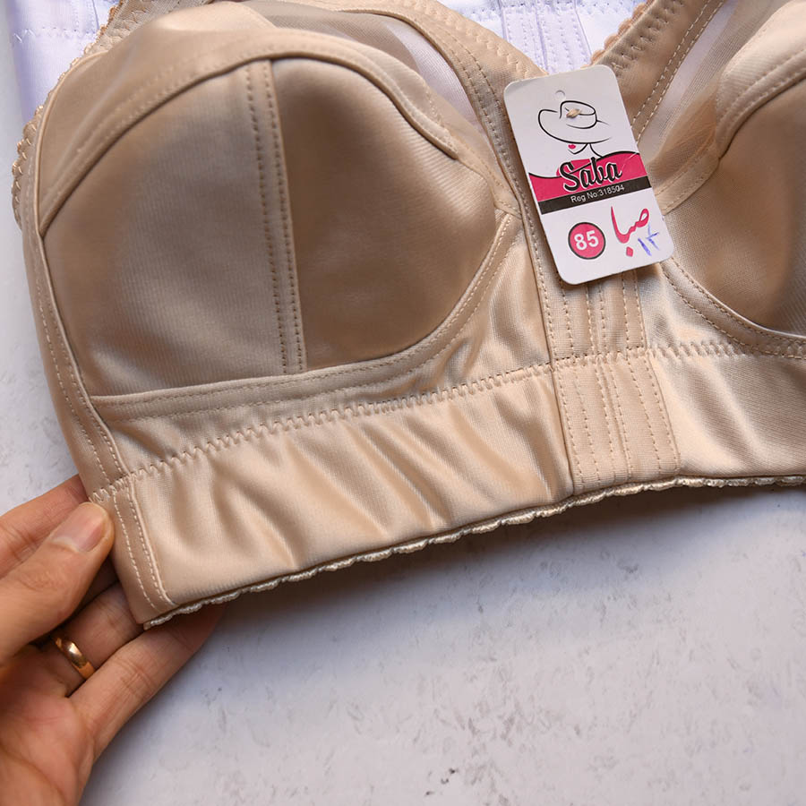 سوتین پرلون براق مدل بدون فنر و بدون اسفنج کش مخفی صبا کد 14