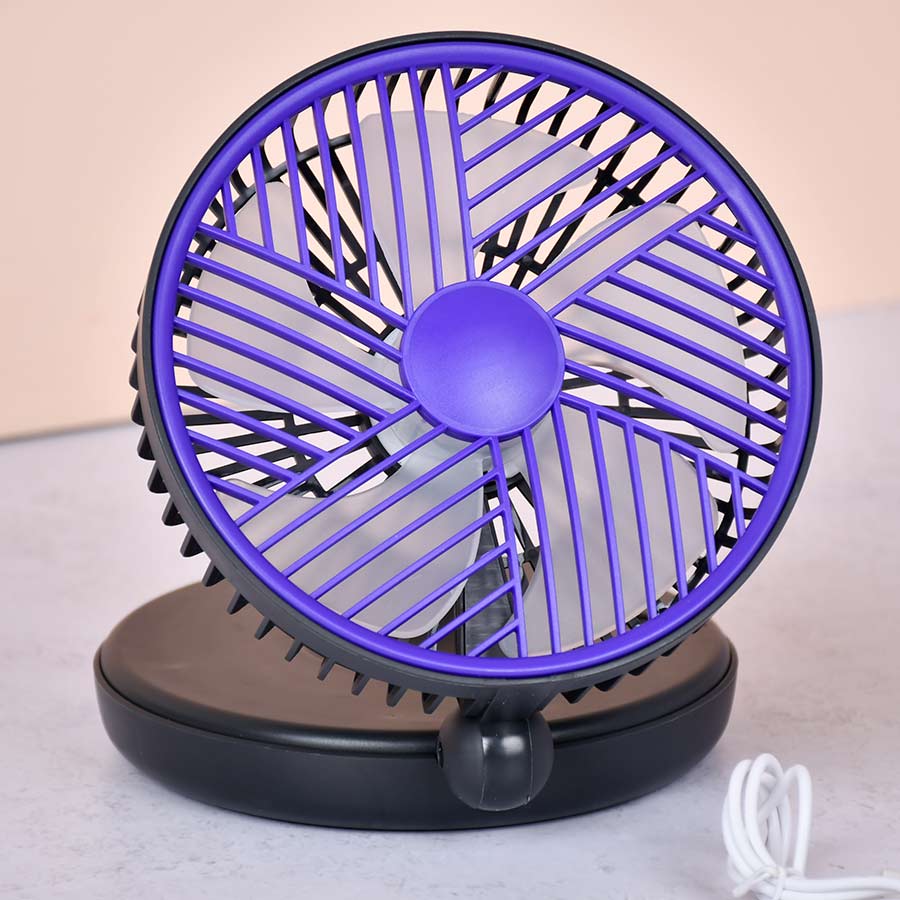 مینی پنکه شارژی رومیزی پایه دار سه سرعته کد F19