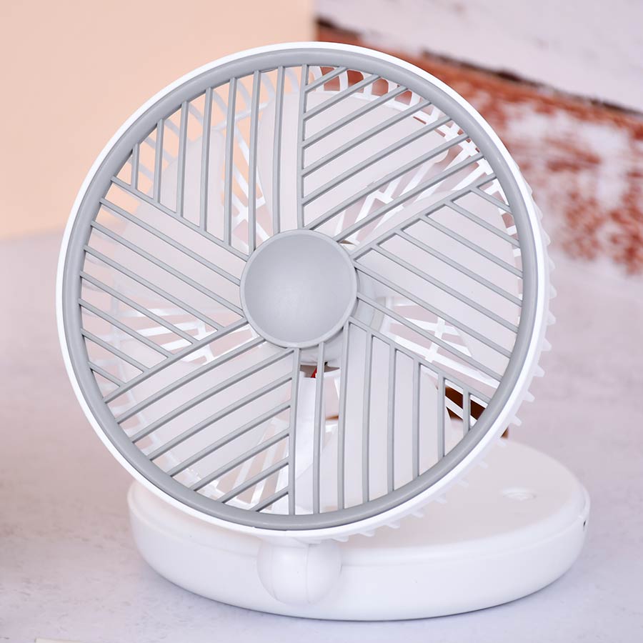 مینی پنکه شارژی رومیزی پایه دار سه سرعته کد F19