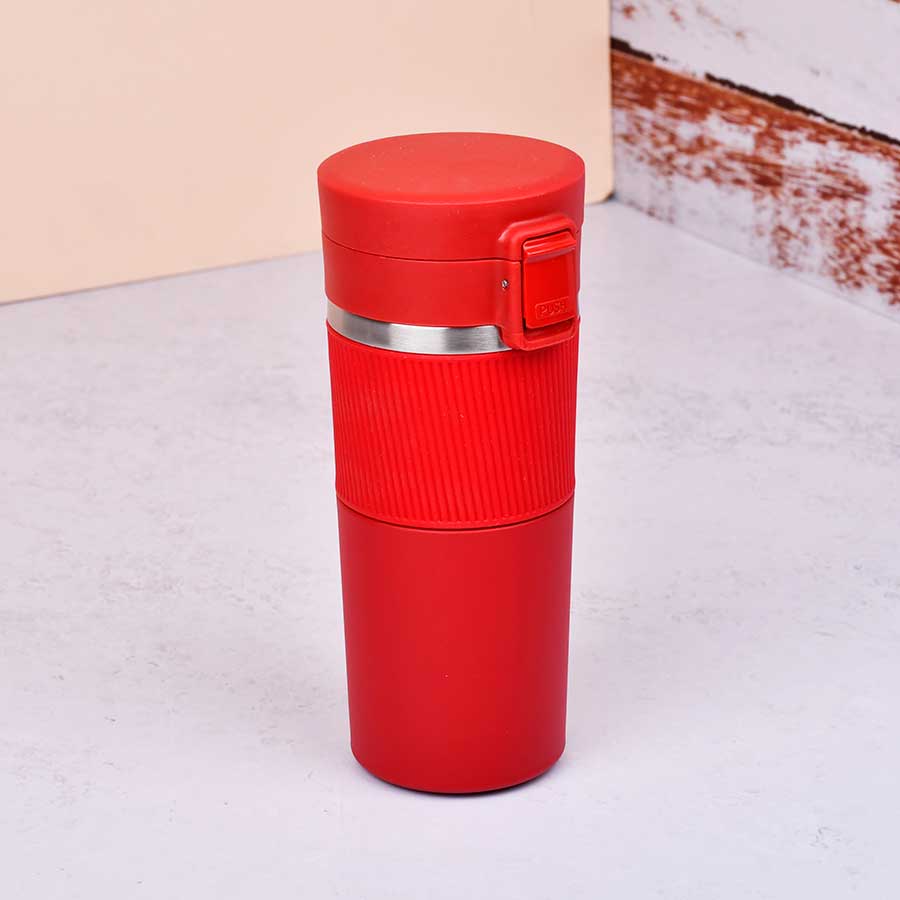 تراول ماگ دور سیلیکونی قفل دار استیل 304 مدل 15072 حجم 450ml